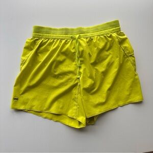 Janji Neon Green AFO Middle Short Athletic Shorts, Used, S, lined